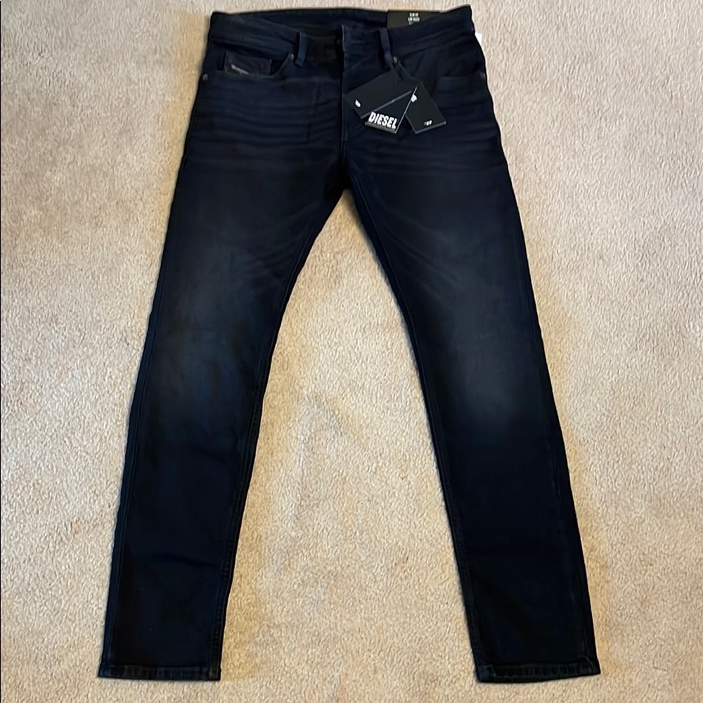 BNWT Diesel Thommer Black Slim Jeans